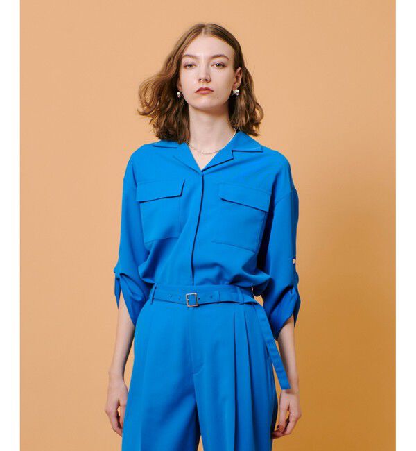 allureville「CRISPYカルゼターンバックシャツ」|シャツ・ブラウス|