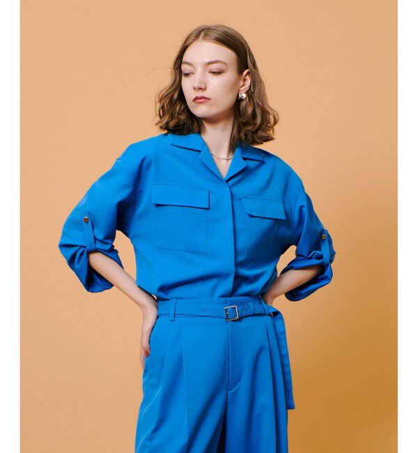 allureville「CRISPYカルゼターンバックシャツ」|シャツ・ブラウス|