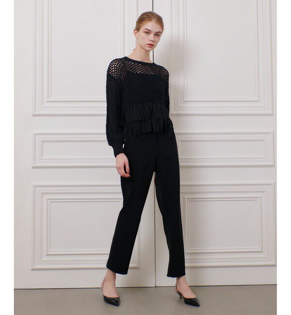 LOULOU WILLOUGHBY「【LOULOU WILLOUGHBY】シフォンパピエメッシュプルオーバー」|ニット・セーター|