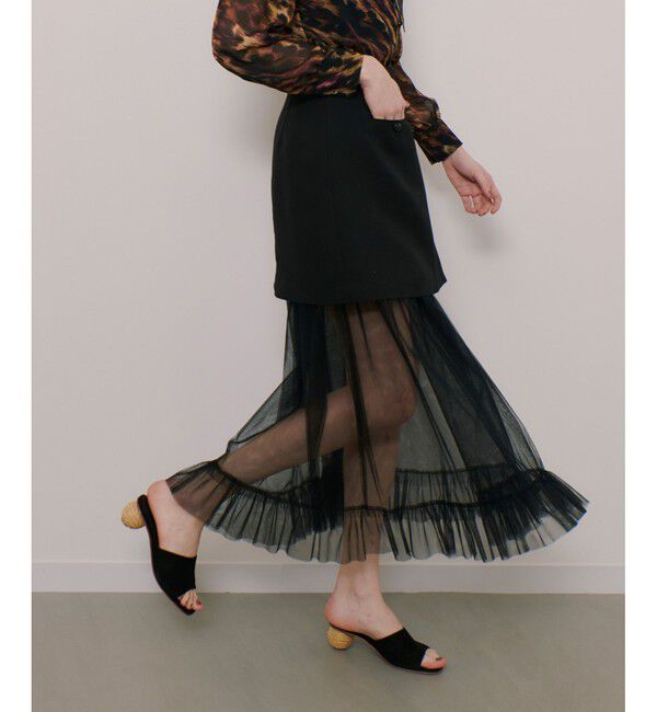 LOULOU WILLOUGHBY「【LOULOU WILLOUGHBY】チュールレイヤードミニスカート」|スカート|