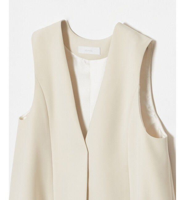 allureville「ダブルクロスドレープジレ」|ベスト・ジレ|