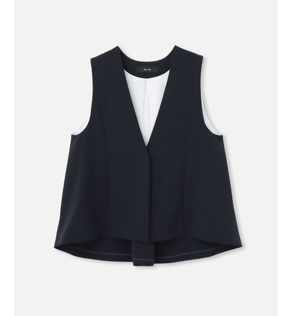 allureville「ダブルクロスドレープジレ」|ベスト・ジレ|