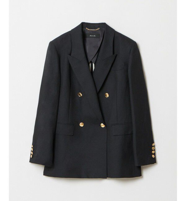 allureville「シャークスキンダブルブレストジャケット」|テーラードジャケット|