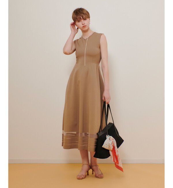 allureville「◇ウエストマークリブワンピース」|ワンピース|