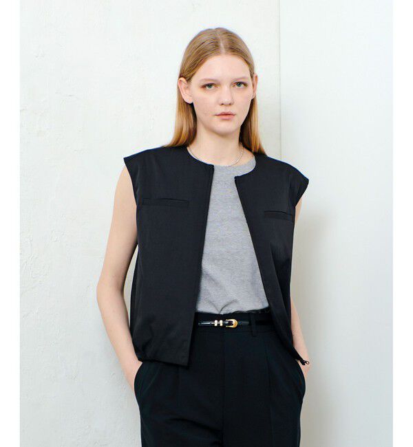 allureville「チノギャザリングヘムジレブルゾン」|ブルゾン・スタジャン|