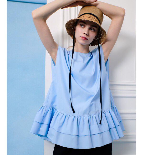 LOULOU WILLOUGHBY「【LOULOU WILLOUGHBY】ブロードフリルブラウス」|シャツ・ブラウス|