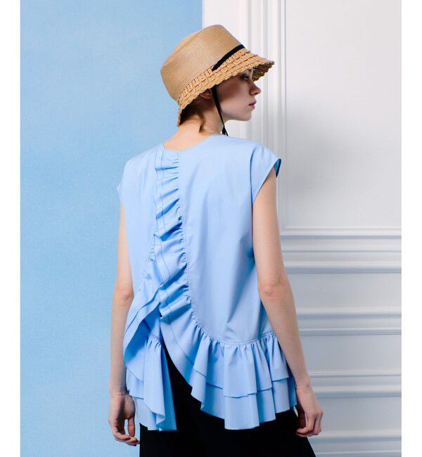 LOULOU WILLOUGHBY「【LOULOU WILLOUGHBY】ブロードフリルブラウス」|シャツ・ブラウス|