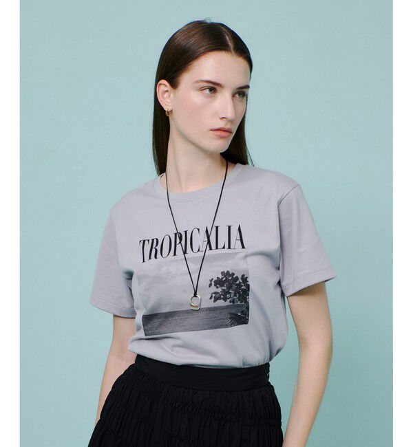 allureville「モノトーンフォトグラフT」|Tシャツ・カットソー|グレー