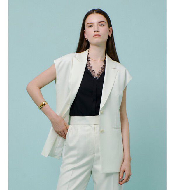 allureville「エアリービエラテーラードジレ」|ベスト・ジレ|