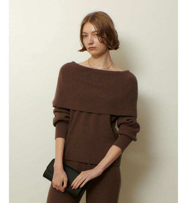 allureville「ビッグカラー2WAYネックプルオーバー」|ニット・セーター|