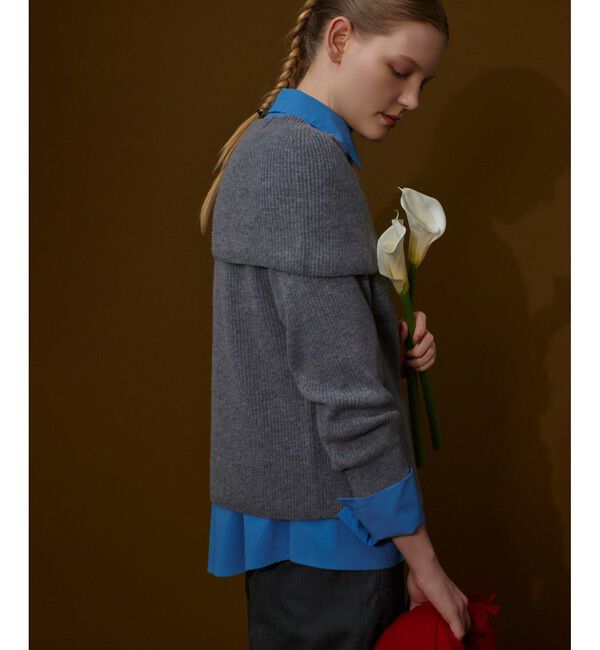 allureville「ビッグカラー2WAYネックプルオーバー」|ニット・セーター|