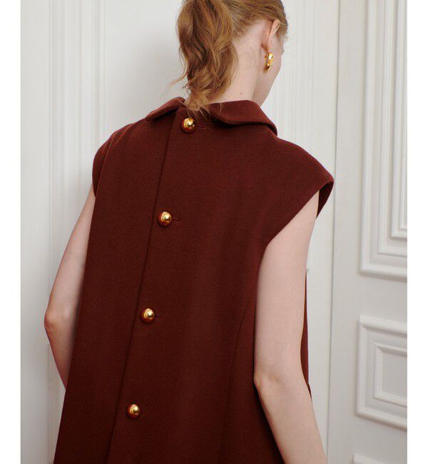 LOULOU WILLOUGHBY「【LOULOU WILLOUGHBY】ビーバーステンカラーワンピース」|ワンピース|