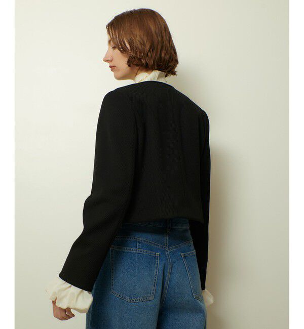 allureville「ダンボールジャージノーカラージャケット」|ノーカラージャケット|