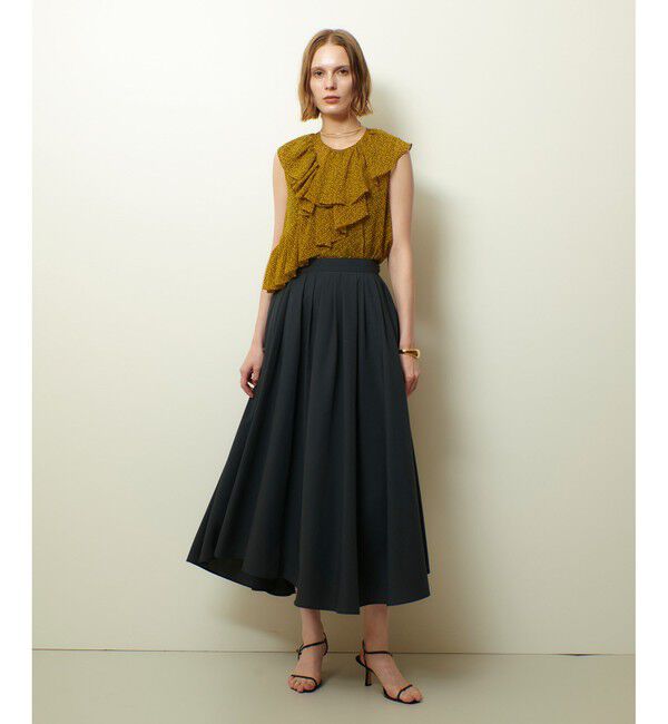 allureville「タイプライターイレギュラーヘムスカート」|スカート|