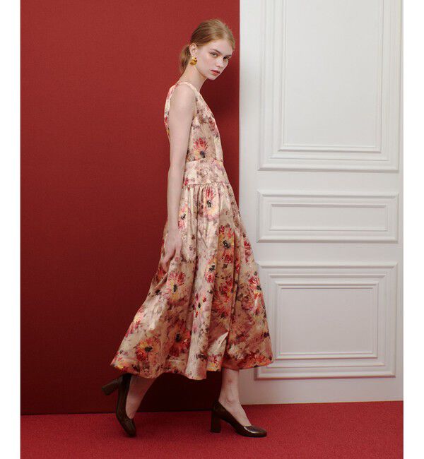 LOULOU WILLOUGHBY「【LOULOU WILLOUGHBY】BHARAT SILK ハートネックワンピース」|ワンピース|