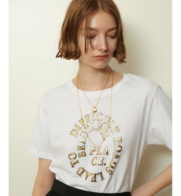 allureville「クラッキング箔ロゴT」|Tシャツ・カットソー|