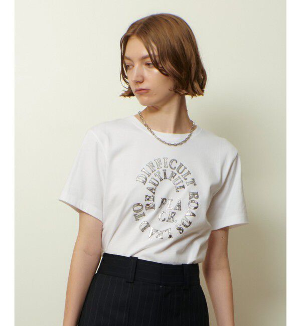 allureville「クラッキング箔ロゴT」|Tシャツ・カットソー|