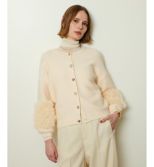 allureville「ラビットカフクレイジー釦2WAYプルオーバー」|ニット・セーター|