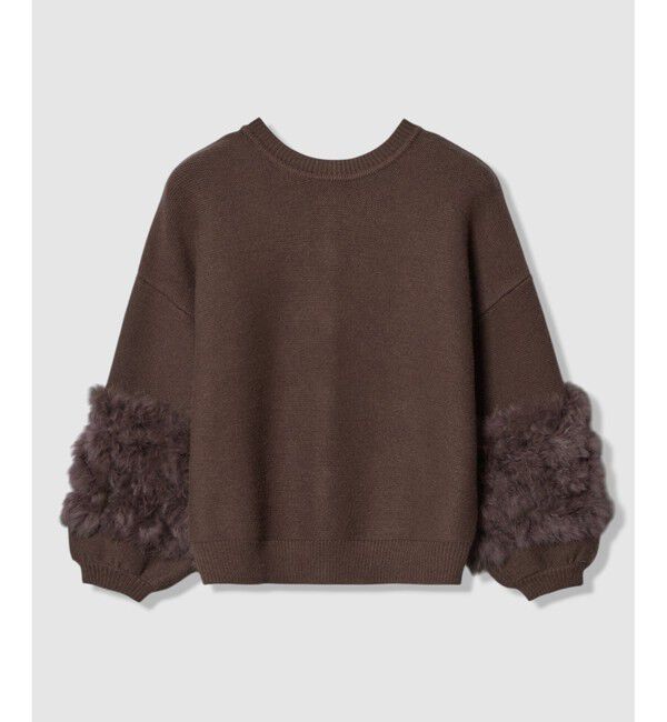 allureville「ラビットカフクレイジー釦2WAYプルオーバー」|ニット・セーター|