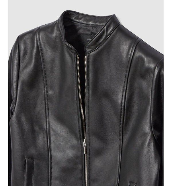 allureville「スタンドカラーレザーライダースジャケット」|ライダースジャケット|