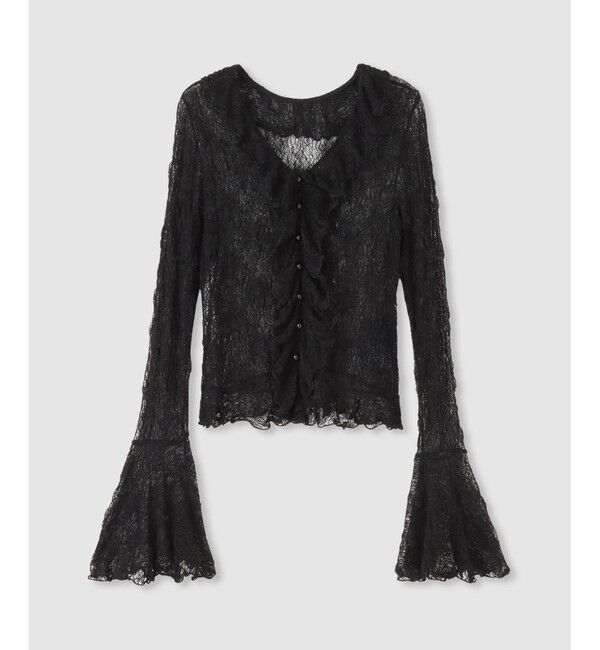 LOULOU WILLOUGHBY「【LOULOU WILLOUGHBY】レーシーカットプルオーバー」|Tシャツ・カットソー|ブラック