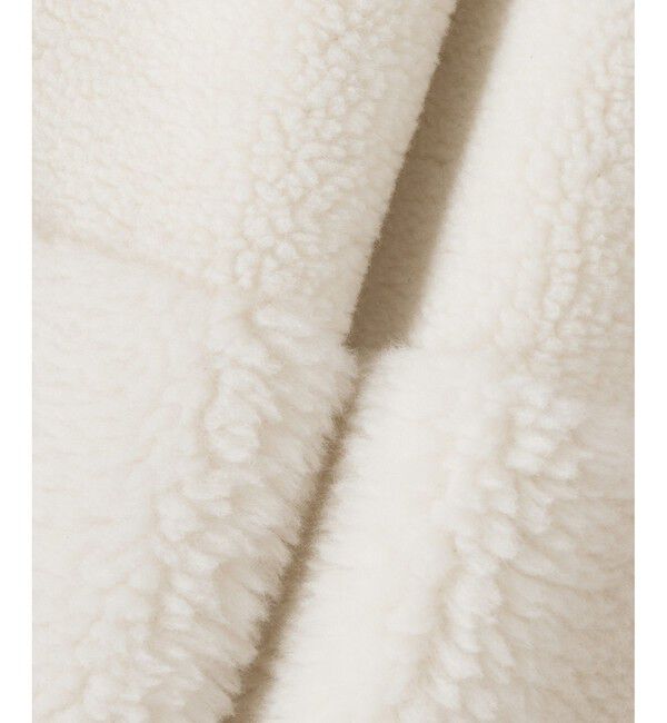 allureville「ツーブロッキングボアコート」|ノーカラーコート|