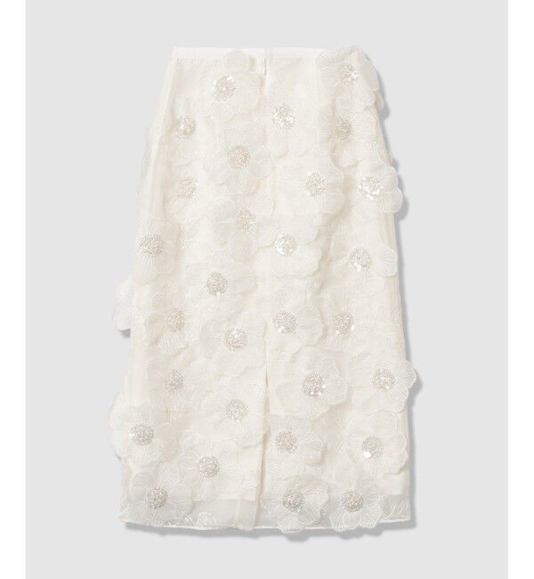 LOULOU WILLOUGHBY「【LOULOU WILLOUGHBY】オーガンフラワータイトスカート」|タイト|