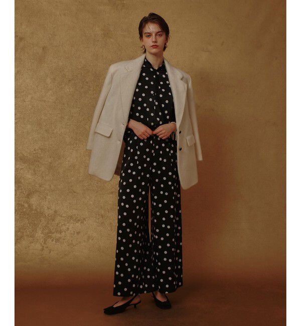 allureville「シャギーハーフコート」|ダッフルコート|オフホワイト