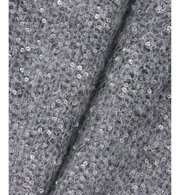 allureville「モヘヤ混スパンコールプルオーバー」|ニット・セーター|