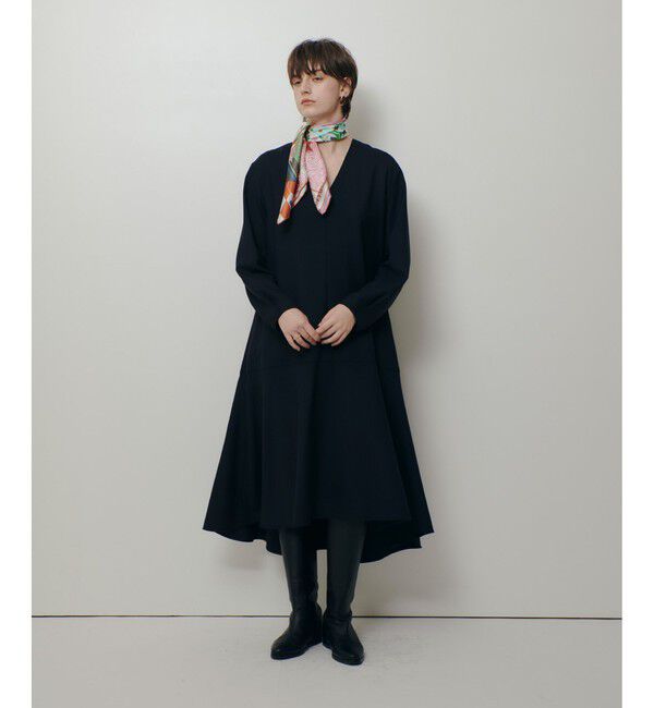 allureville「ビエラAラインVネックワンピース」|ワンピース|