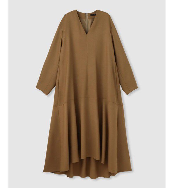 allureville「ビエラAラインVネックワンピース」|ワンピース|キャメル