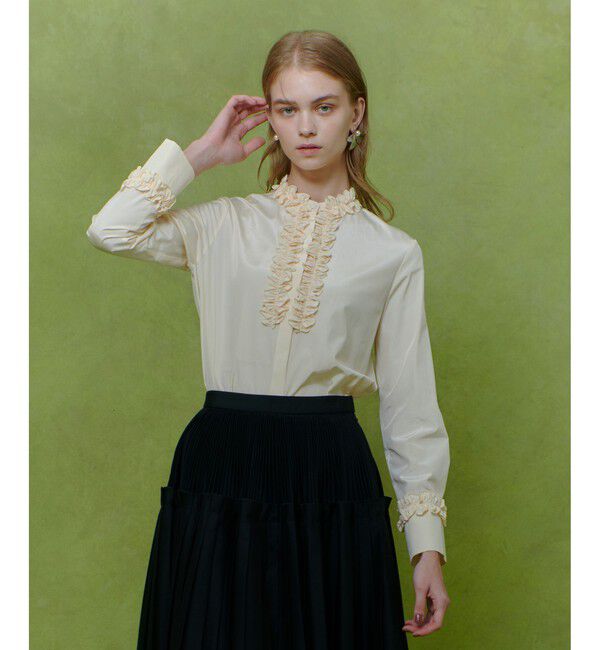 LOULOU WILLOUGHBY「【LOULOU WILLOUGHBY】テクニカルギャザーブラウス」|シャツ・ブラウス|