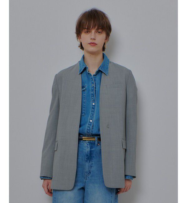 allureville「ストレッチノーカラージャケット」|ノーカラージャケット|