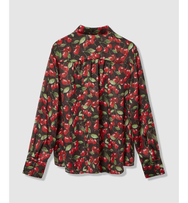 LOULOU WILLOUGHBY「WEB限定【LOULOU WILLOUGHBY】LISAチェリープリント ボウタイブラウス」|シャツ・ブラウス|