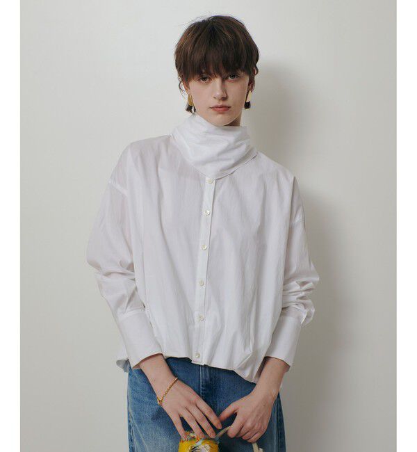 allureville「スカーフ付バルーンシャツ」|シャツ・ブラウス|ホワイト