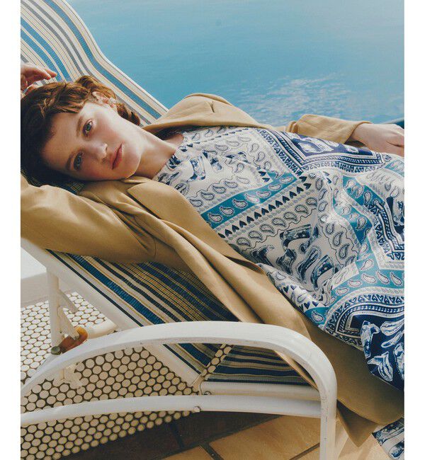 LOULOU WILLOUGHBY「【LOULOU WILLOUGHBY】ウエスタンスカーフプリントホルターネックワンピース」|ワンピース|