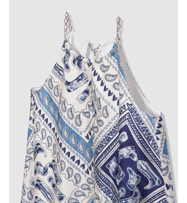 LOULOU WILLOUGHBY「【LOULOU WILLOUGHBY】ウエスタンスカーフプリントホルターネックワンピース」|ワンピース|