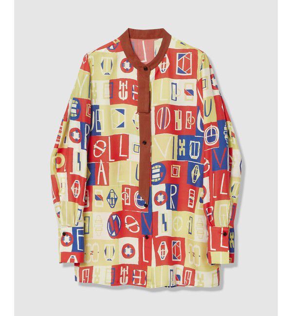 allureville「パッチワークプリントボウブラウス」|シャツ・ブラウス|