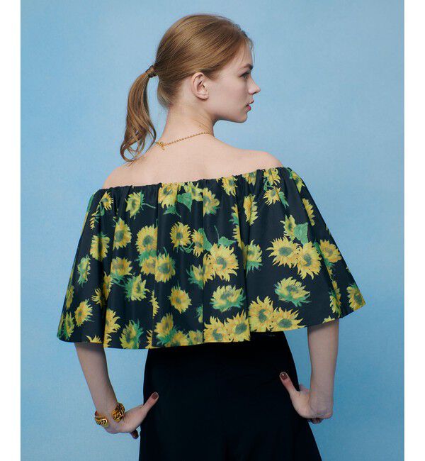 LOULOU WILLOUGHBY「WEB 一部店舗限定【LOULOU WILLOUGHBY】サンフラワープリントブラウス」|シャツ・ブラウス|