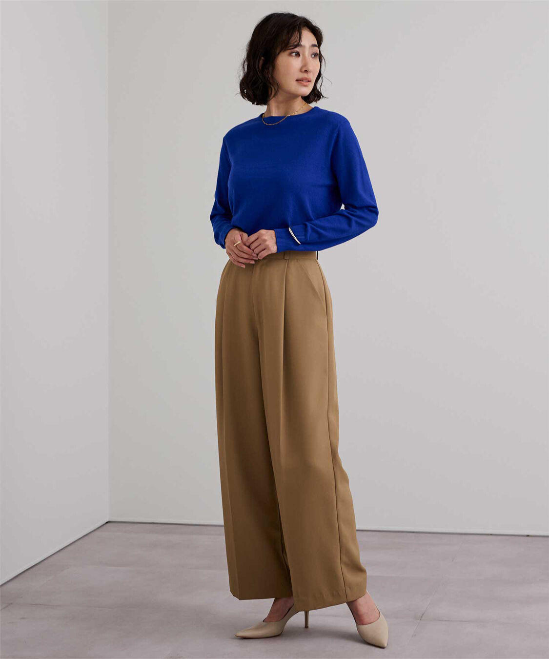 ur's「カシミヤタッチクルーネックニットトップス」|ニット・セーター|