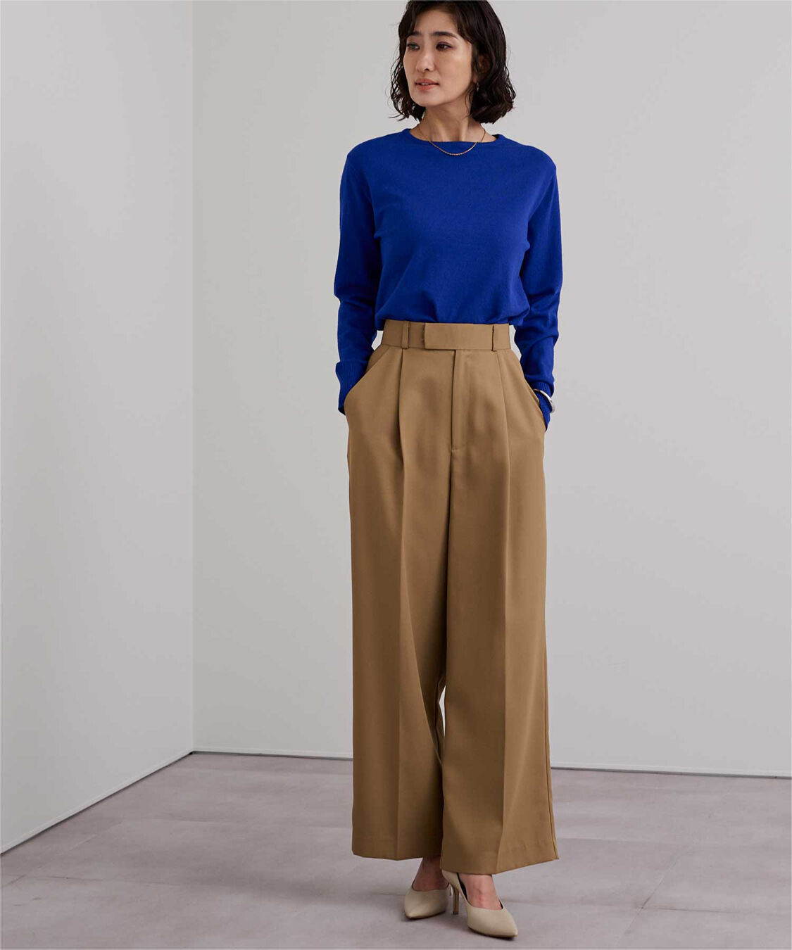 ur's「カシミヤタッチクルーネックニットトップス」|ニット・セーター|