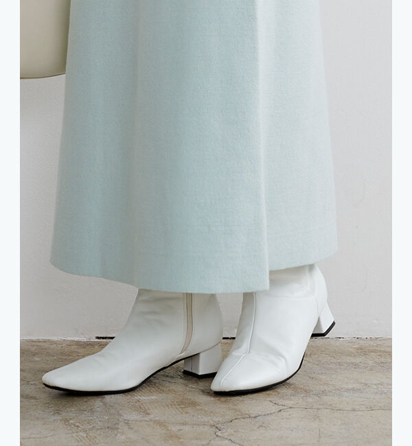 ur's「4.5cmスクエアトゥブーツ」|ショートブーツ|