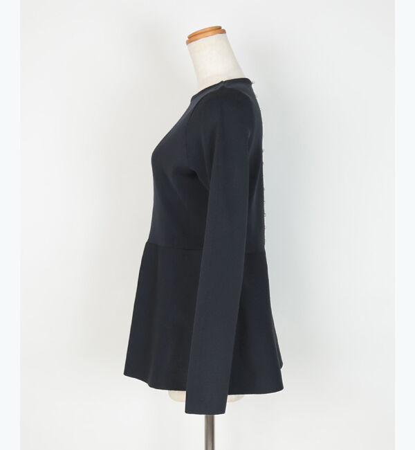 ur's「バックパールペプラムニットトップス」|ニット・セーター|