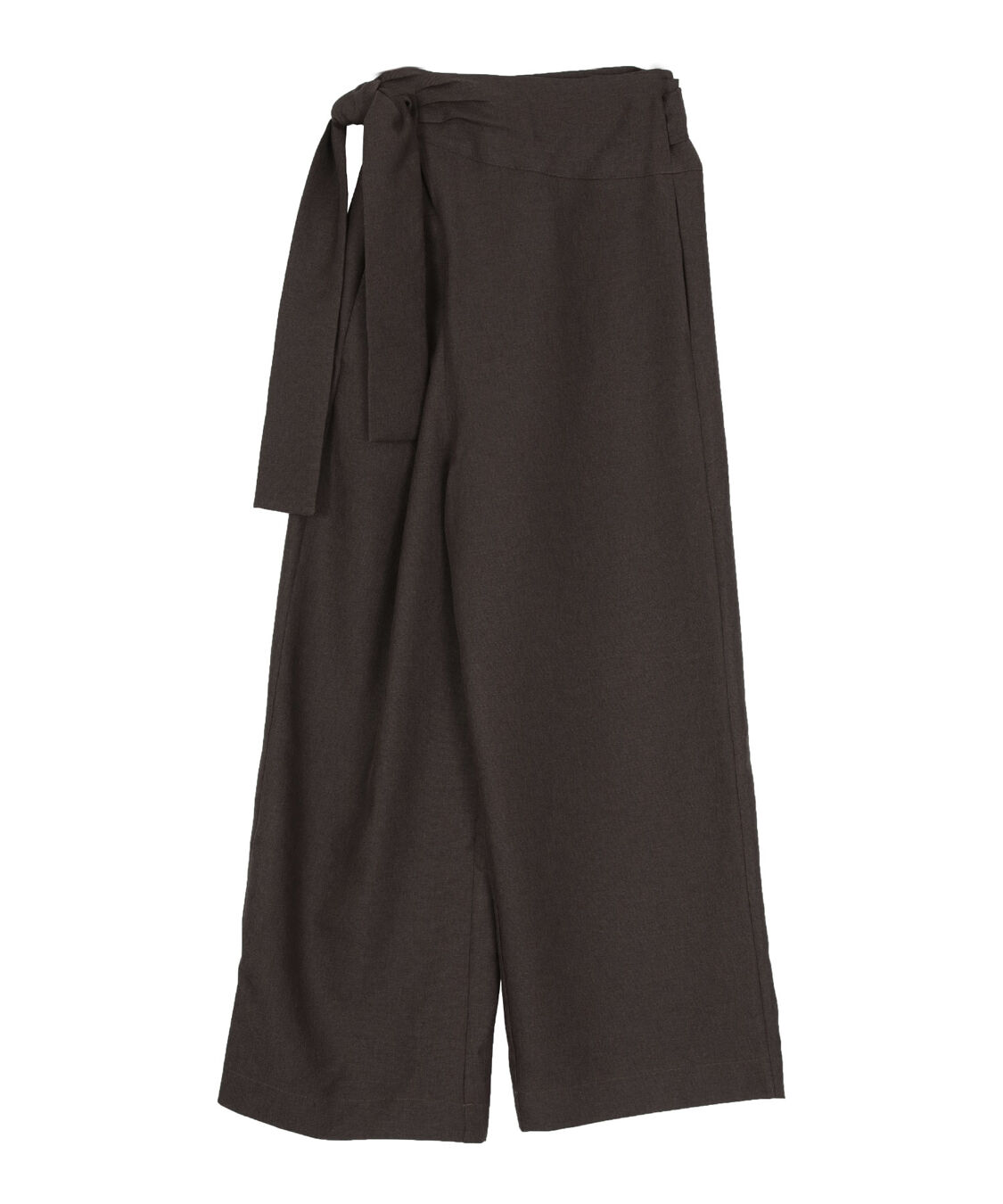 ur's「リネンライクハイウエストラップワイドパンツ」|スラックス|