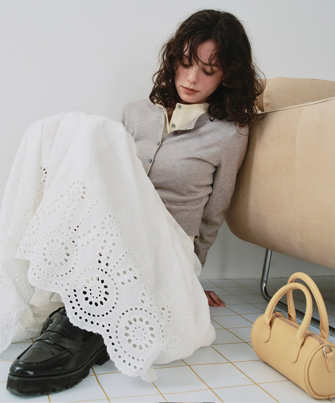 titivate「クルーネックニットカーディガン/トップス」|ニット・セーター|