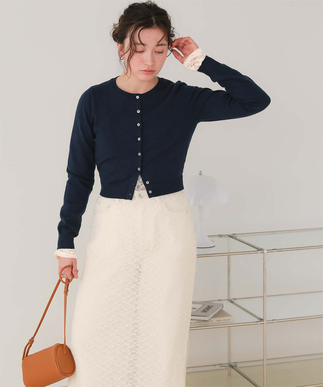 titivate「クルーネックニットカーディガン/トップス」|ニット・セーター|