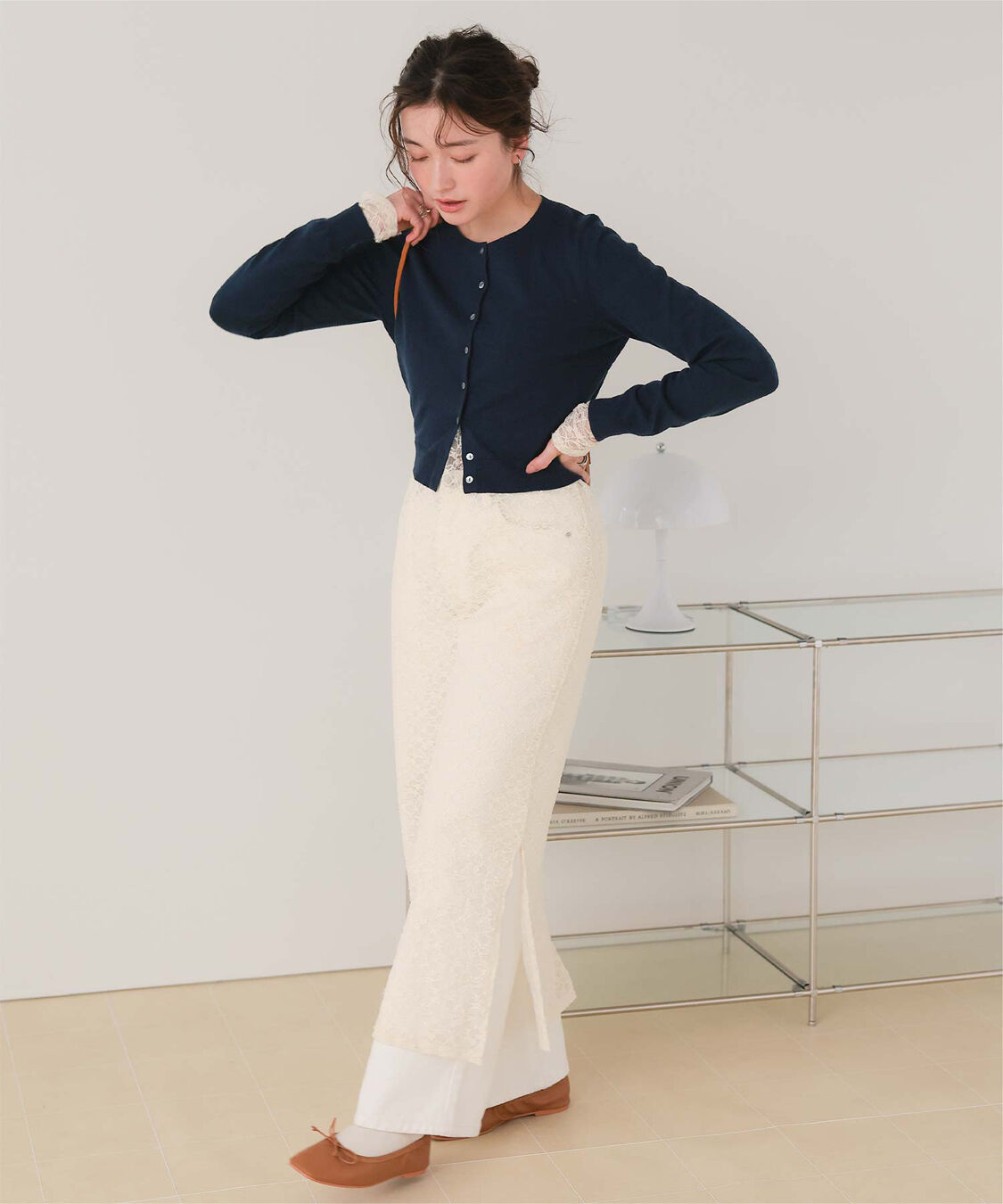 titivate「クルーネックニットカーディガン/トップス」|ニット・セーター|