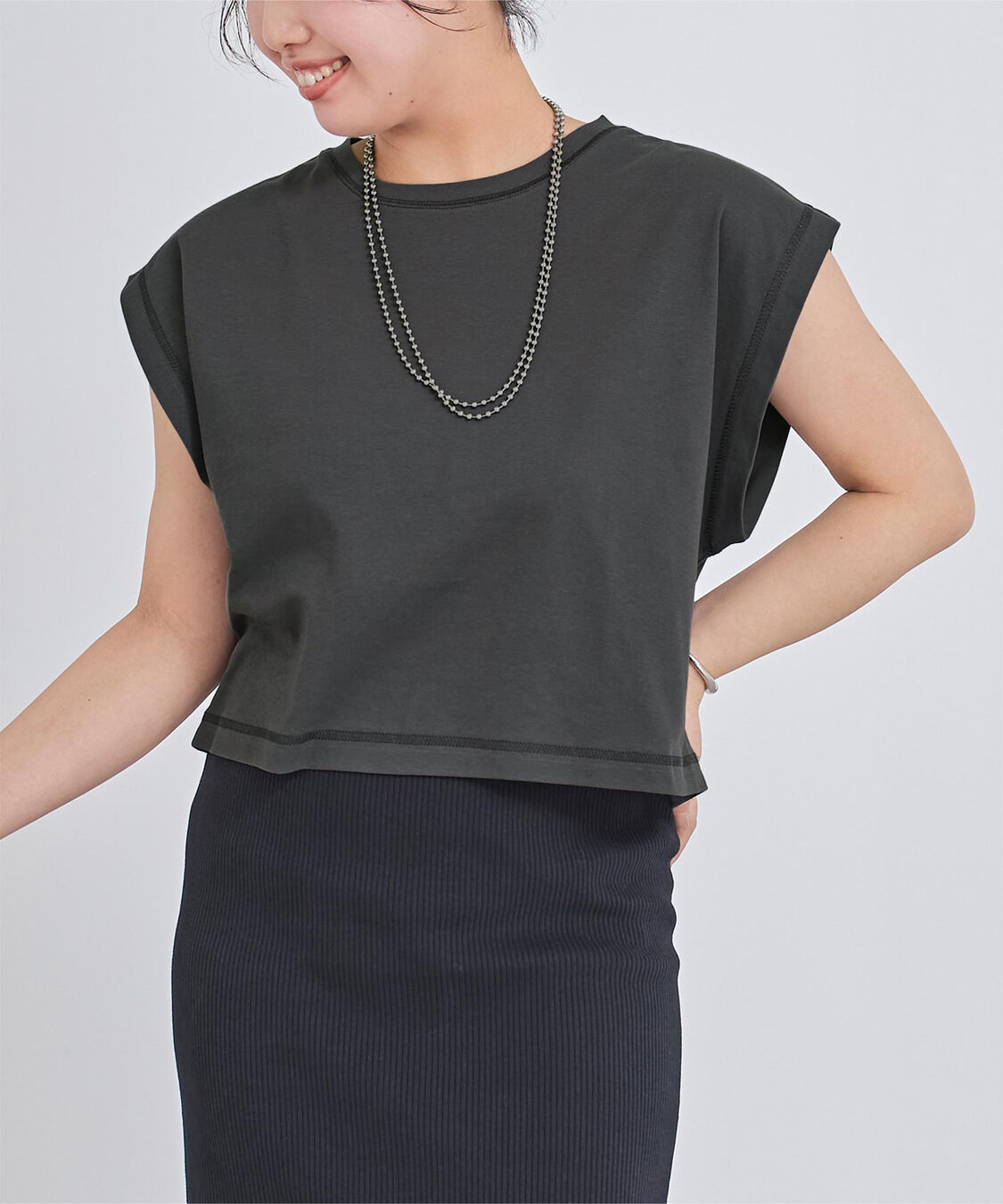 ur's「汗染み防止ワイドスリーブTシャツ」|Tシャツ・カットソー|