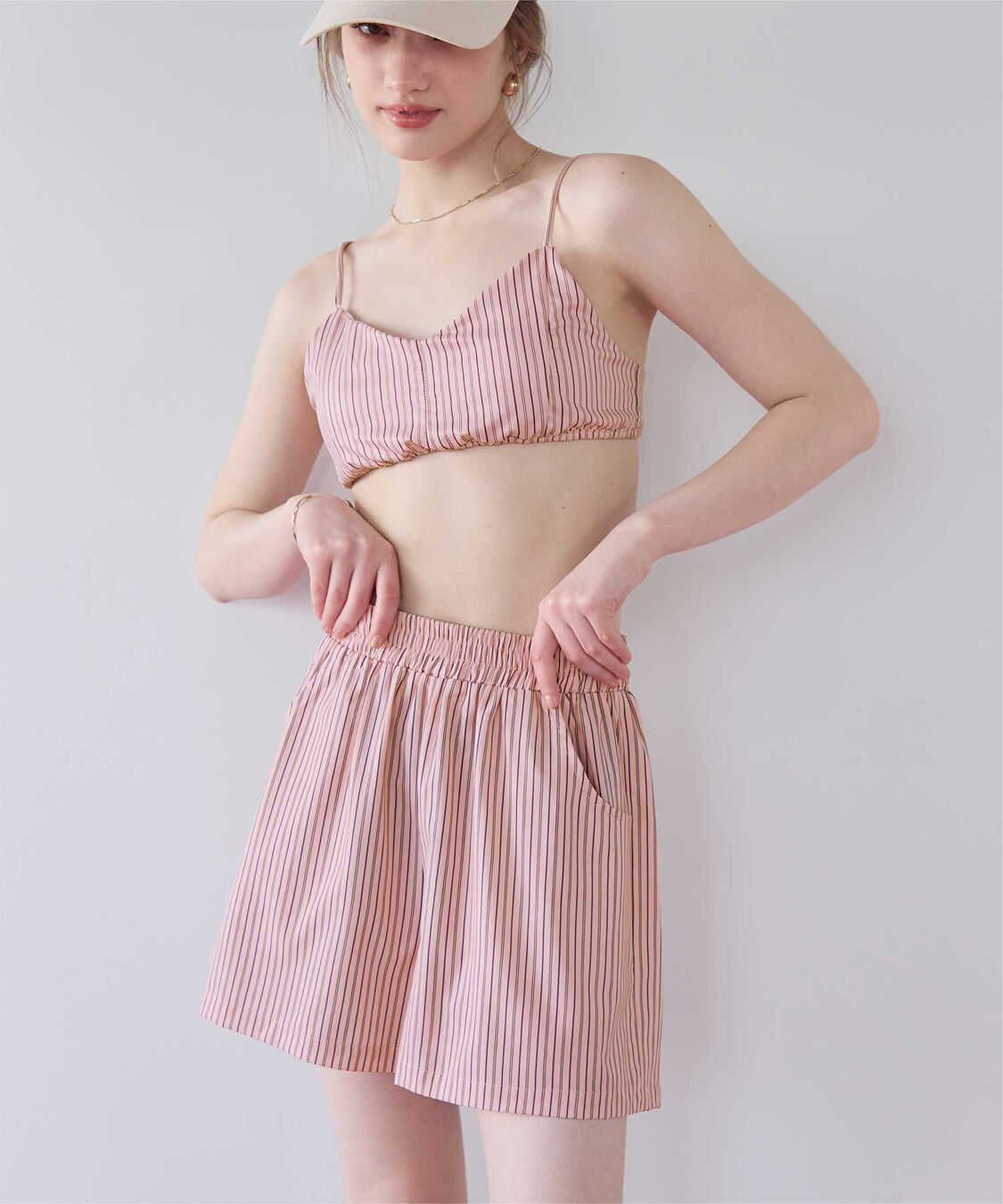 SEA DRESS「シンプルショートパンツ/ラッシュガード」|ビキニ|ピンク