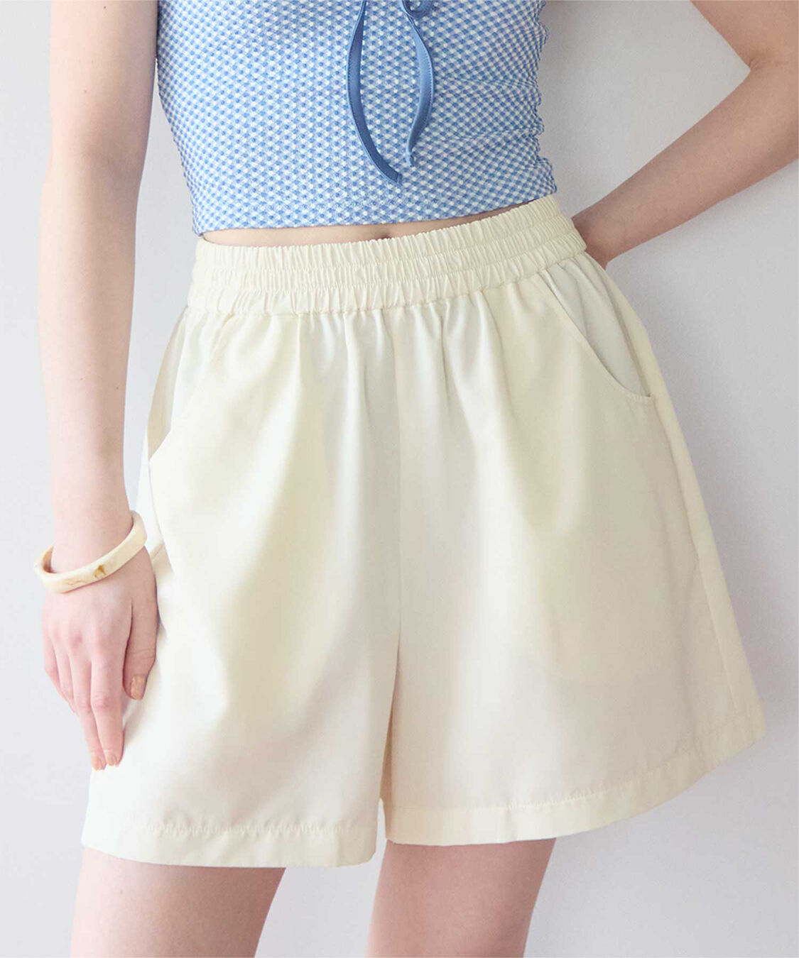 SEA DRESS「シンプルショートパンツ/ラッシュガード」|ビキニ|オフホワイト